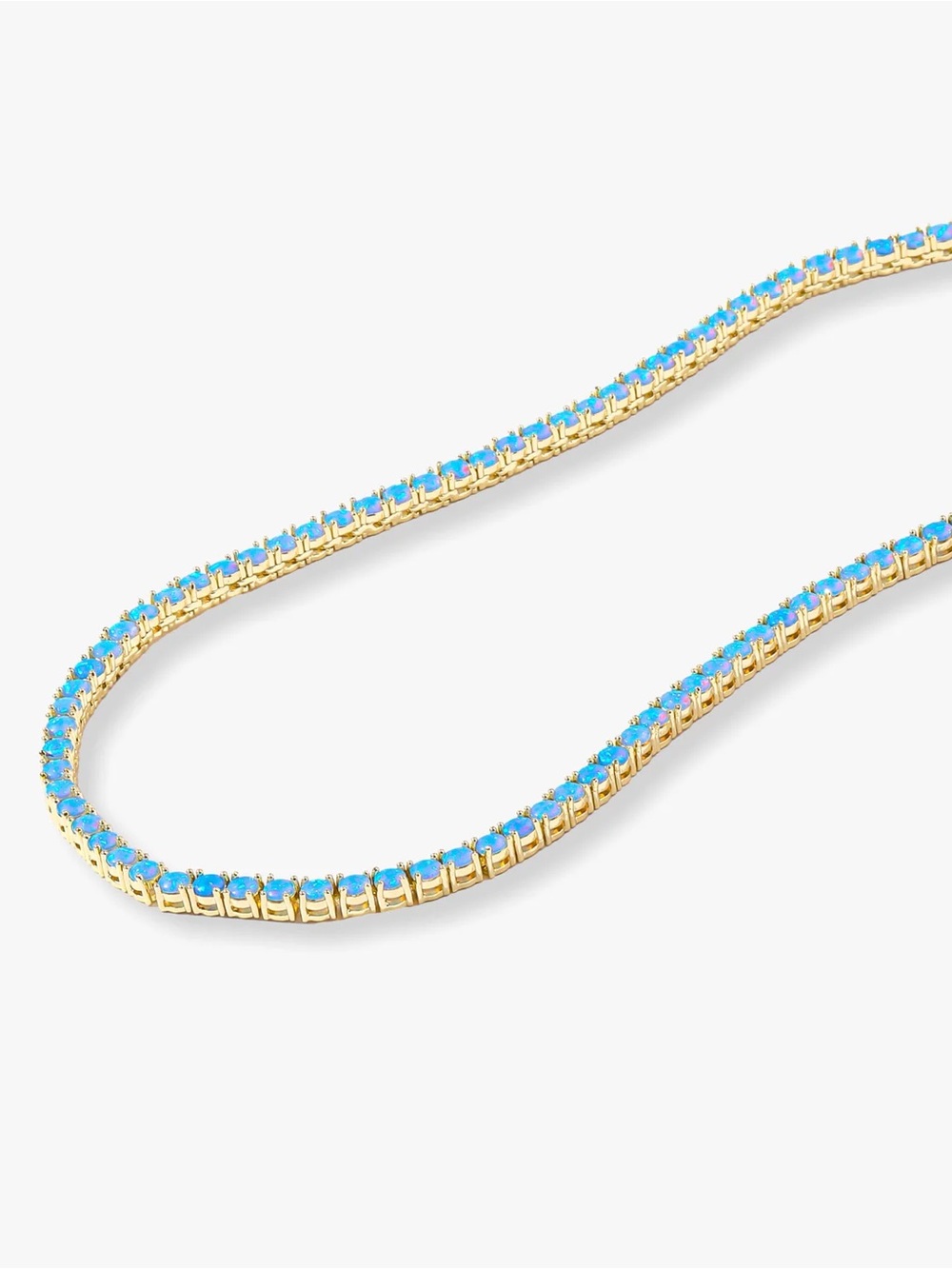 🌟 BRAND NEW 🌟 Melinda Maria Grand Heiress Gold Opal Tennis Necklace 4mm 🩵 💫 - Picture 7 of 9